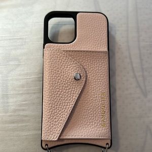 Bandolier pink Hailey with strap (silver toned hardware) iPhone 11pro